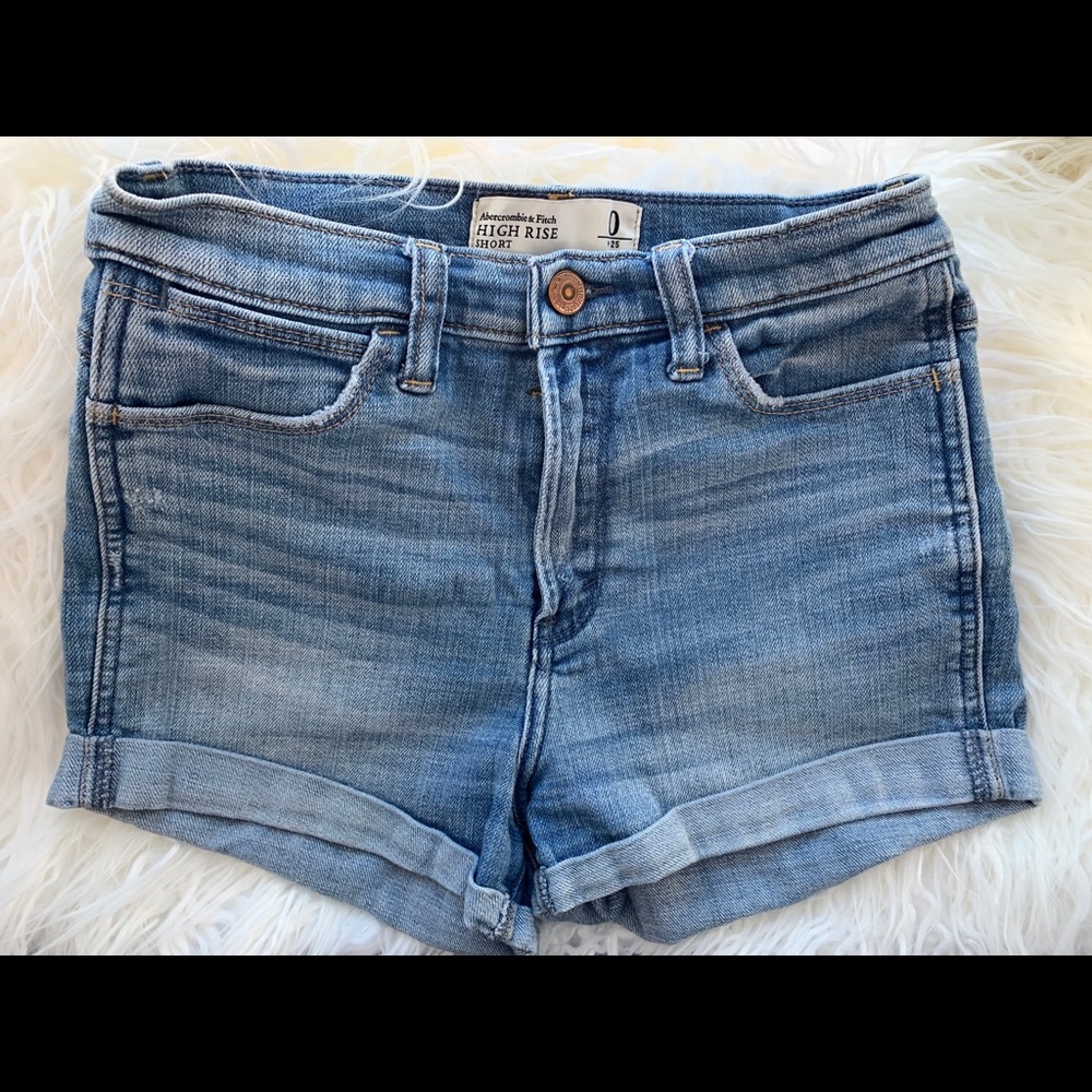 A&F Abercrombie Denim Shorts Medium Wash Jean